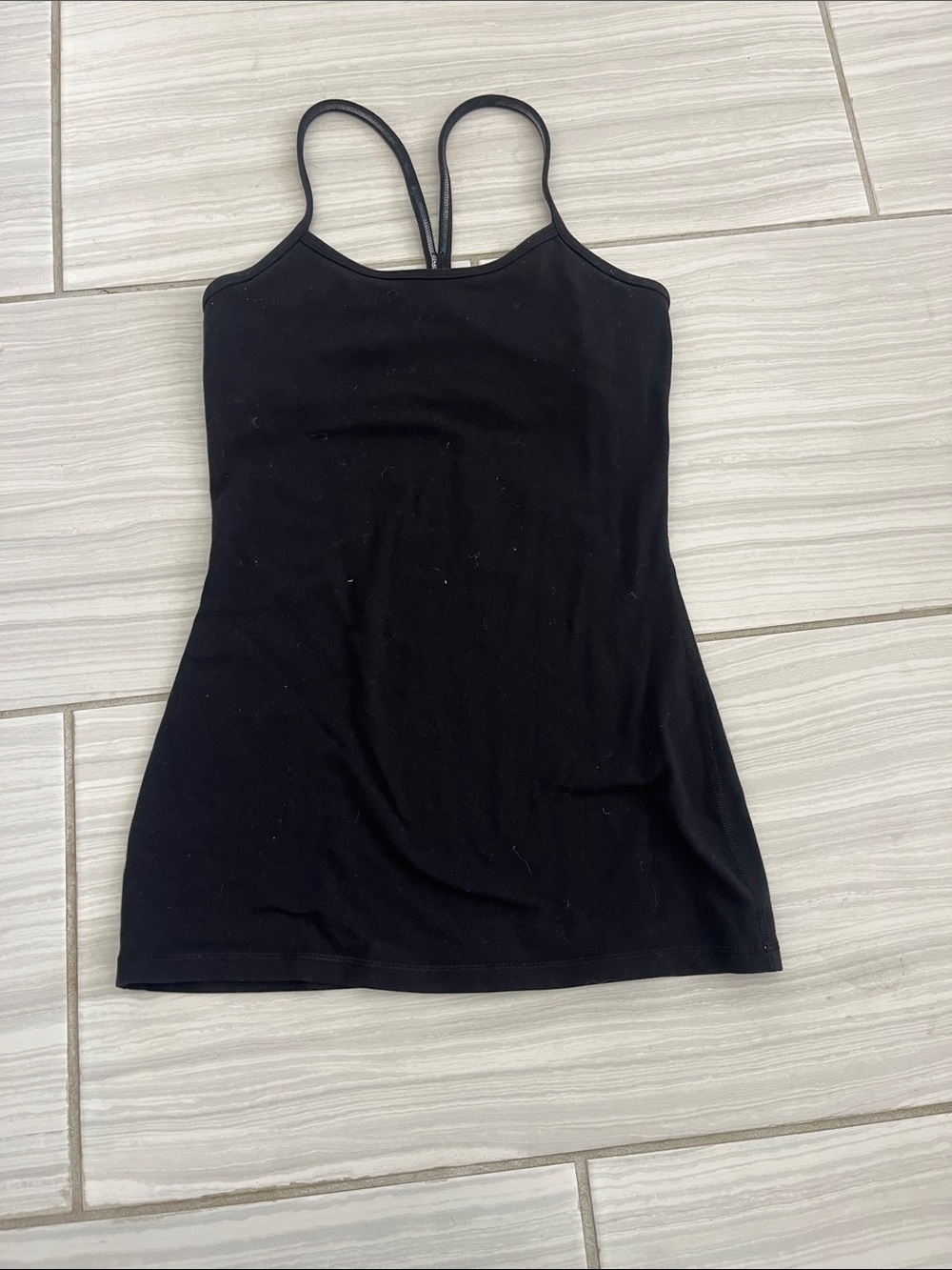 lululemon athletica Black Thin-Strap Tank Top